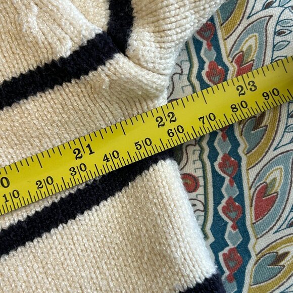 Zara Breton Stripe Cream and Black Sweater - Size Medium to L:arge - Picture 10 of 12